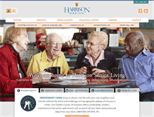 Tablet Screenshot of harrisonseniorliving.com